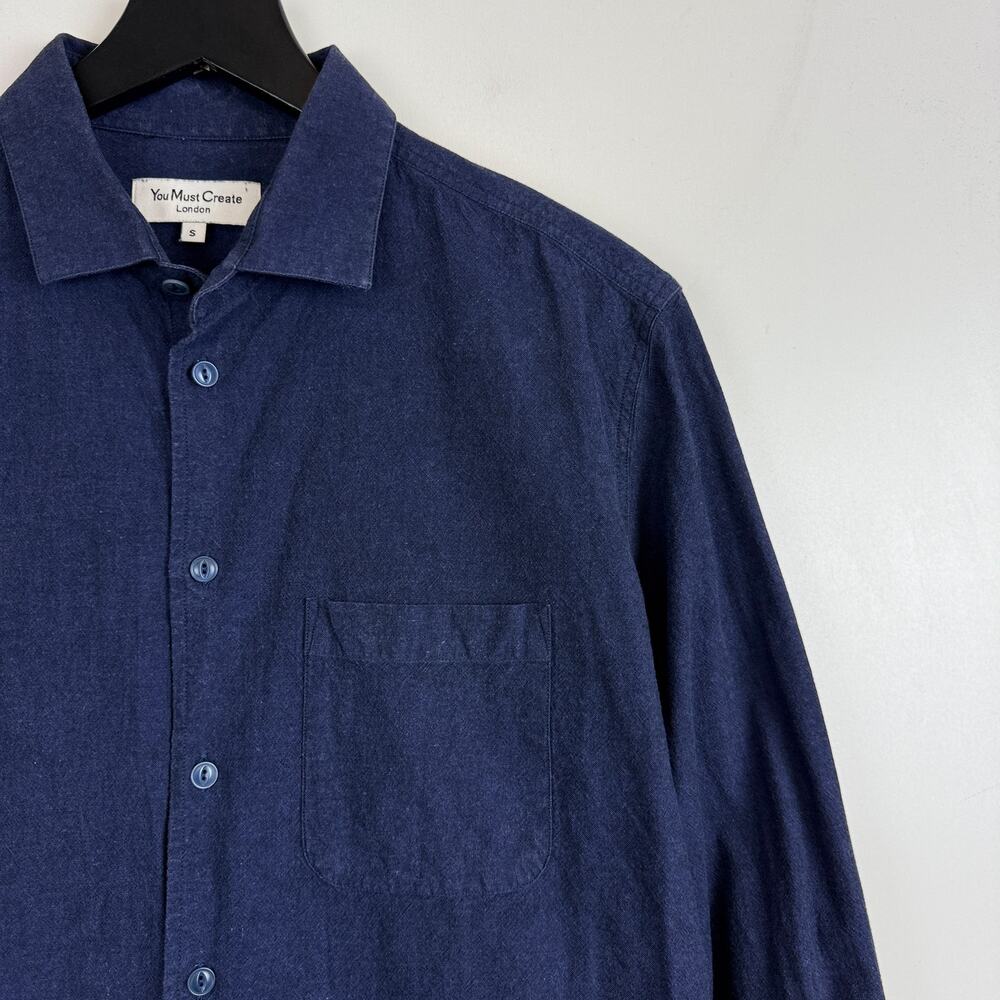 Ymc You Must Create 100% Cotton Button Up Navy Bl… - image 2
